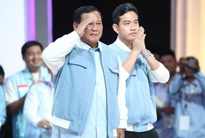 Hasil quick count Pilpres 2024 mengunggulkan pasangan capres-cawapres nomor urut 2 Prabowo Subianto-Gibran Rakabuming Raka.(JPG)