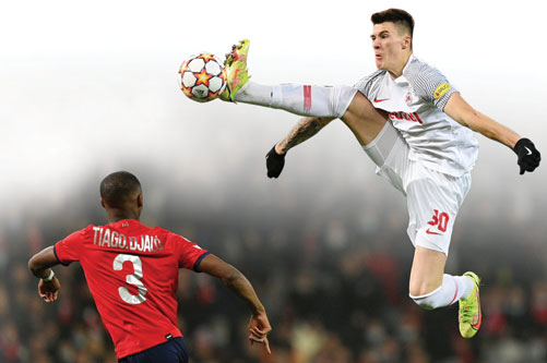 TAMPIL KEREN: Striker RB Leipzig, Benjamin Sesko, yang tampil memukau di salah satu laga beberapa waktu lalu.(BENJAMIN SESKO/MEDIA X)