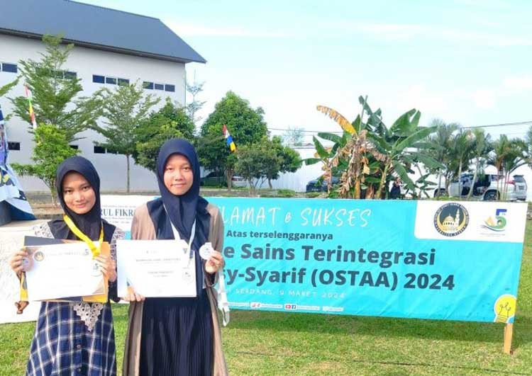 BERPRESTASI: Siswa-siswi Madrasah Aliyah Persiapan Negeri 4 (MAPN 4) Medan berhasil menorehkan sejumlah prestasi dalam ajang bergengsi, Olimpiade Sains Terintegrasi di Al-Azhar Asy-Syarif,