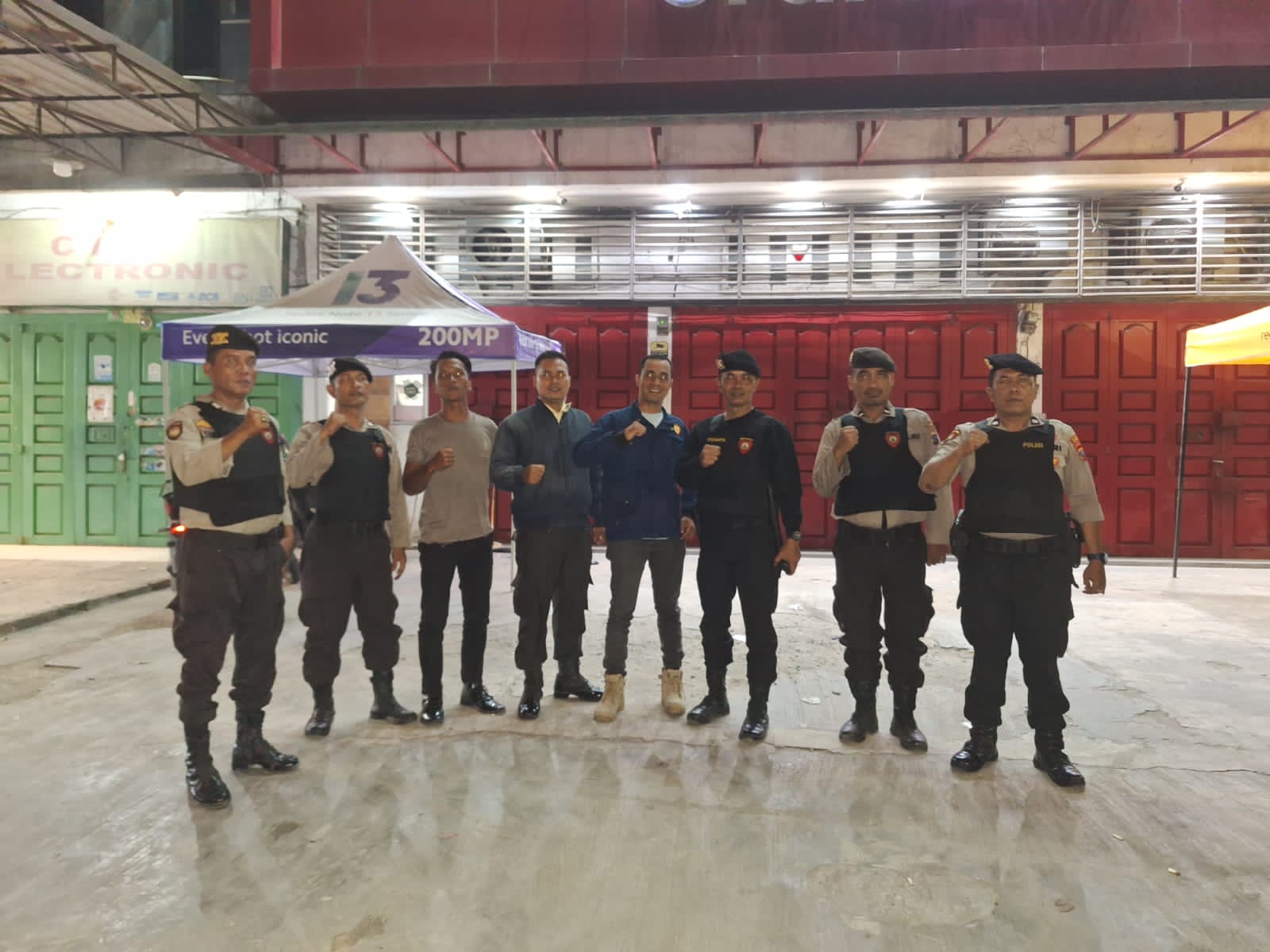 Sat Samapta Polres Pelabuhan Belawan saat patroli malam, Sabtu (16/3/24)