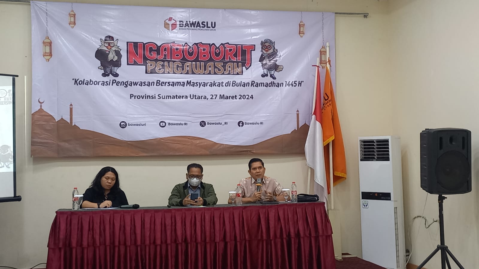 NGABUBURIT: Bawaslu gelar kegiatan Ngabuburit Pengawasan di Griya Hotel, Kota Medan.(BAGUS SYAHPUTRA/SUMUT POS)