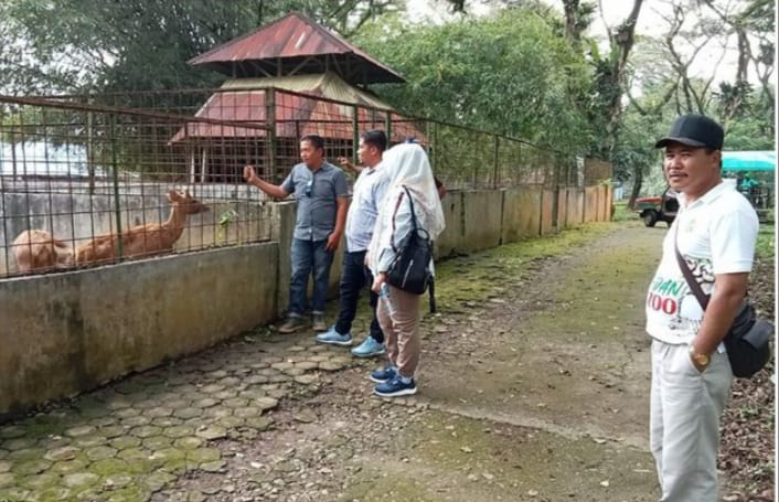 KUNJUNGI:  Masyarakat antusias saat mengunjungi Medan Zoo.