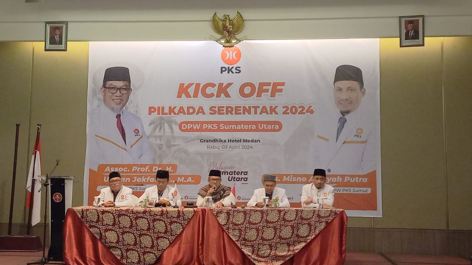 TEMU PERS: Jumpa pres Kick OFF Pilkada Serentak 2024, di Grandhika Hotel Medan.(BAGUS SYAHPUTRA/SUMUT POS)