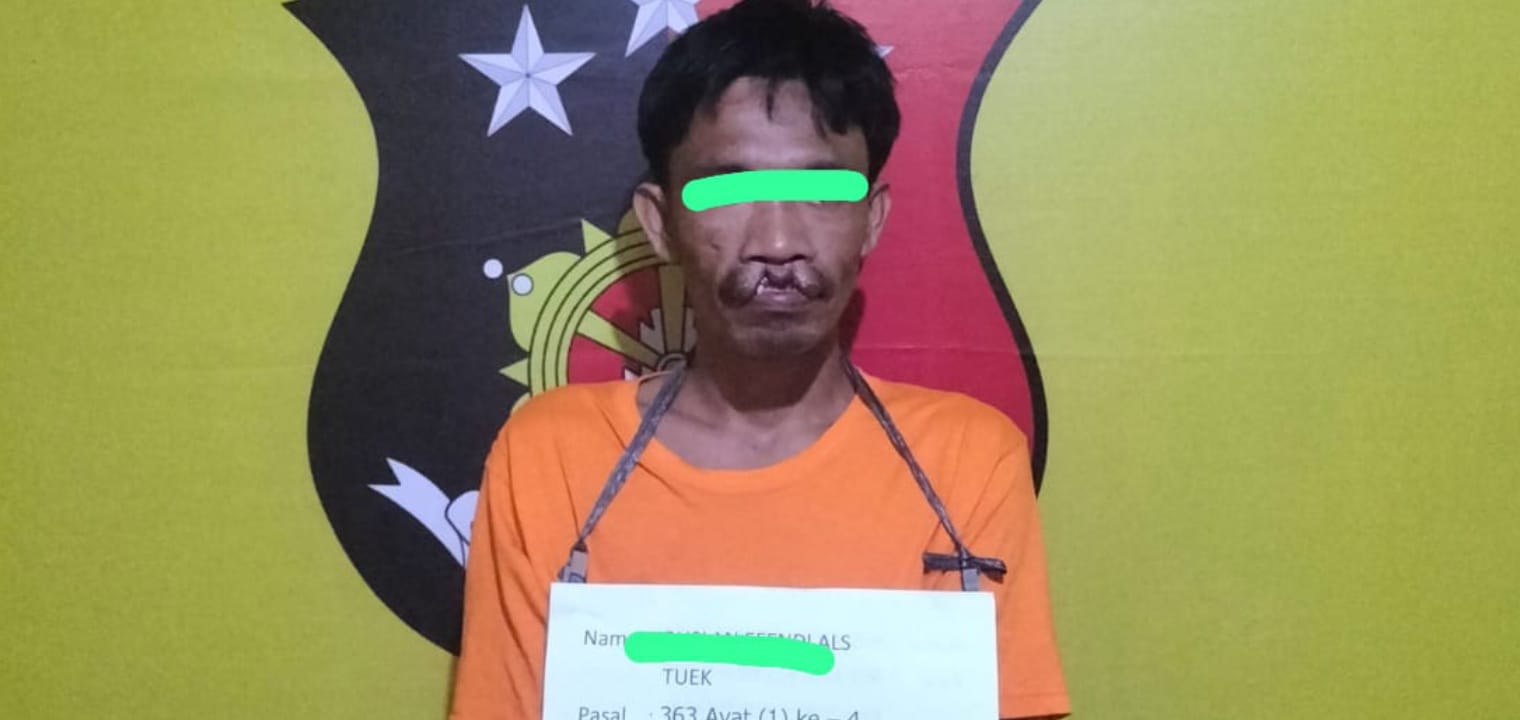 DIAMANKAN: Tuek pelaku pencurian rumah di Sei Berimbang Labuhanbatu (fajar)