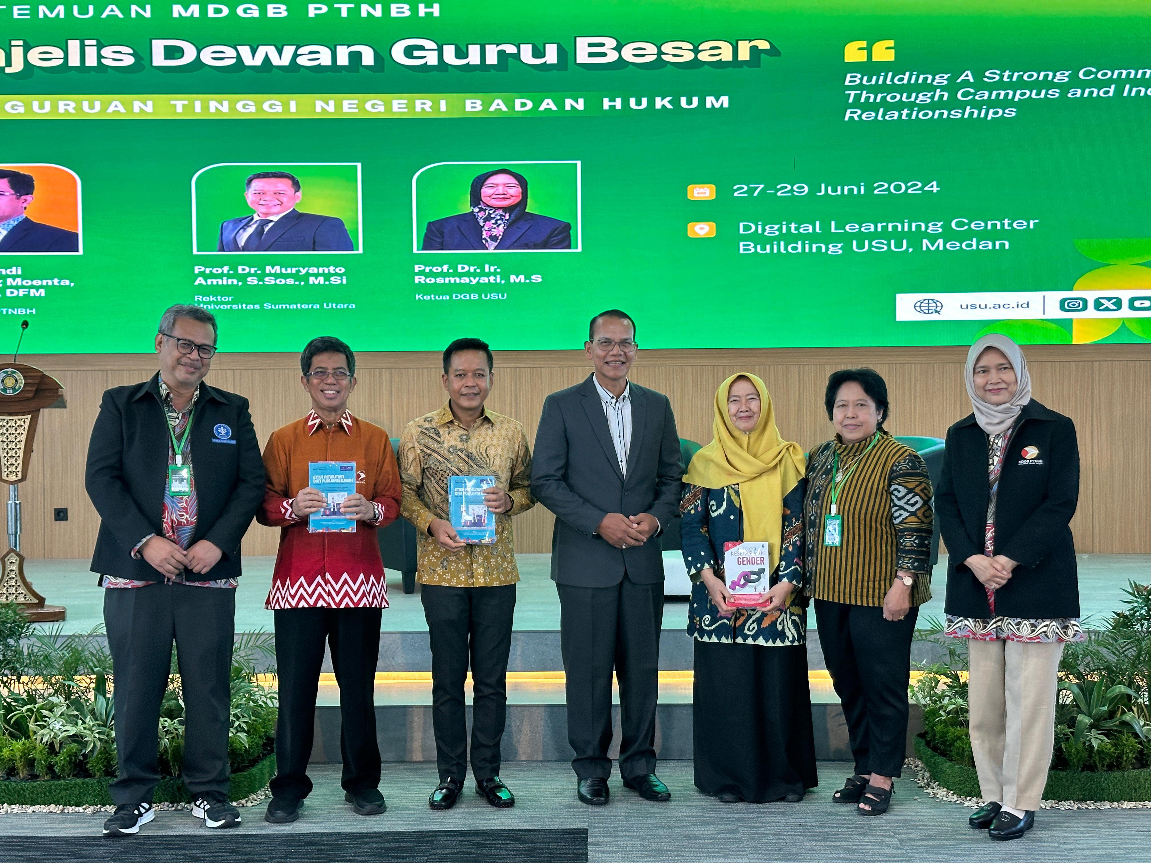 PERTEMUAN: USU Tuan Rumah Pertemuan Majelis Dewan Guru Besar PTN-BH.(dok USU)