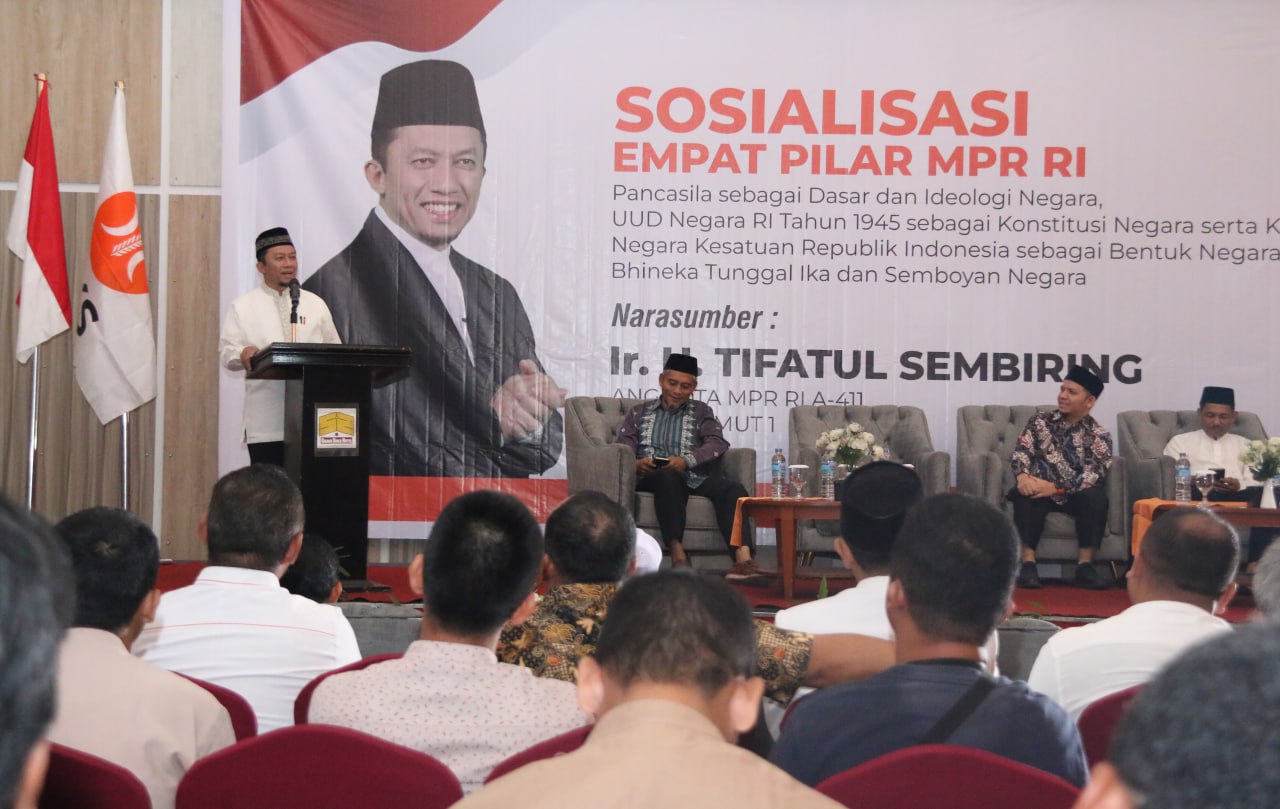 Anggota DPR/MPR RI dari Fraksi PKS, Ir H Tifatul Sembiring ketika menggelar Sosialisasi 4 Pilar MPR RI di Pekanbaru, Provinsi Riau, Minggu (30/6) lalu.(Dokumentasi Tim Tifatul Sembiring)