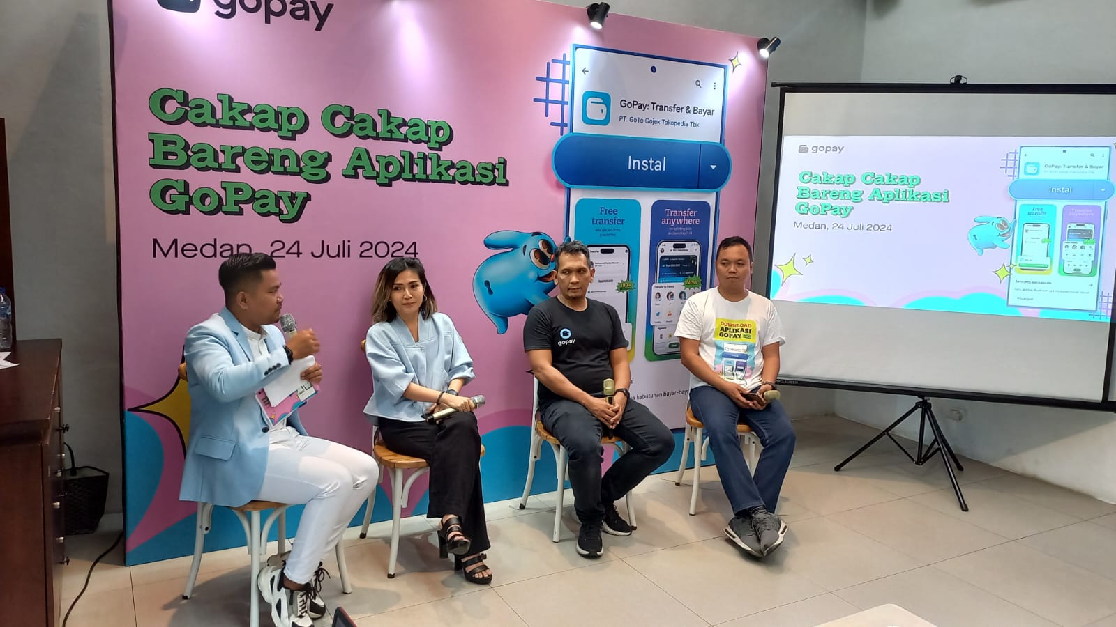 TEMU PERS: GoTo gelar temu pers di Kota Medan.(BAGUS SYAHPUTRA/SUMUT POS)