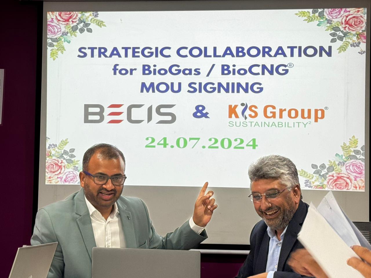 TANDATANGANI: BECIS dan KIS Group menandatangani MOU strategis untuk proyek Biogas dan BioCNG.(ist/SUMUT POS)