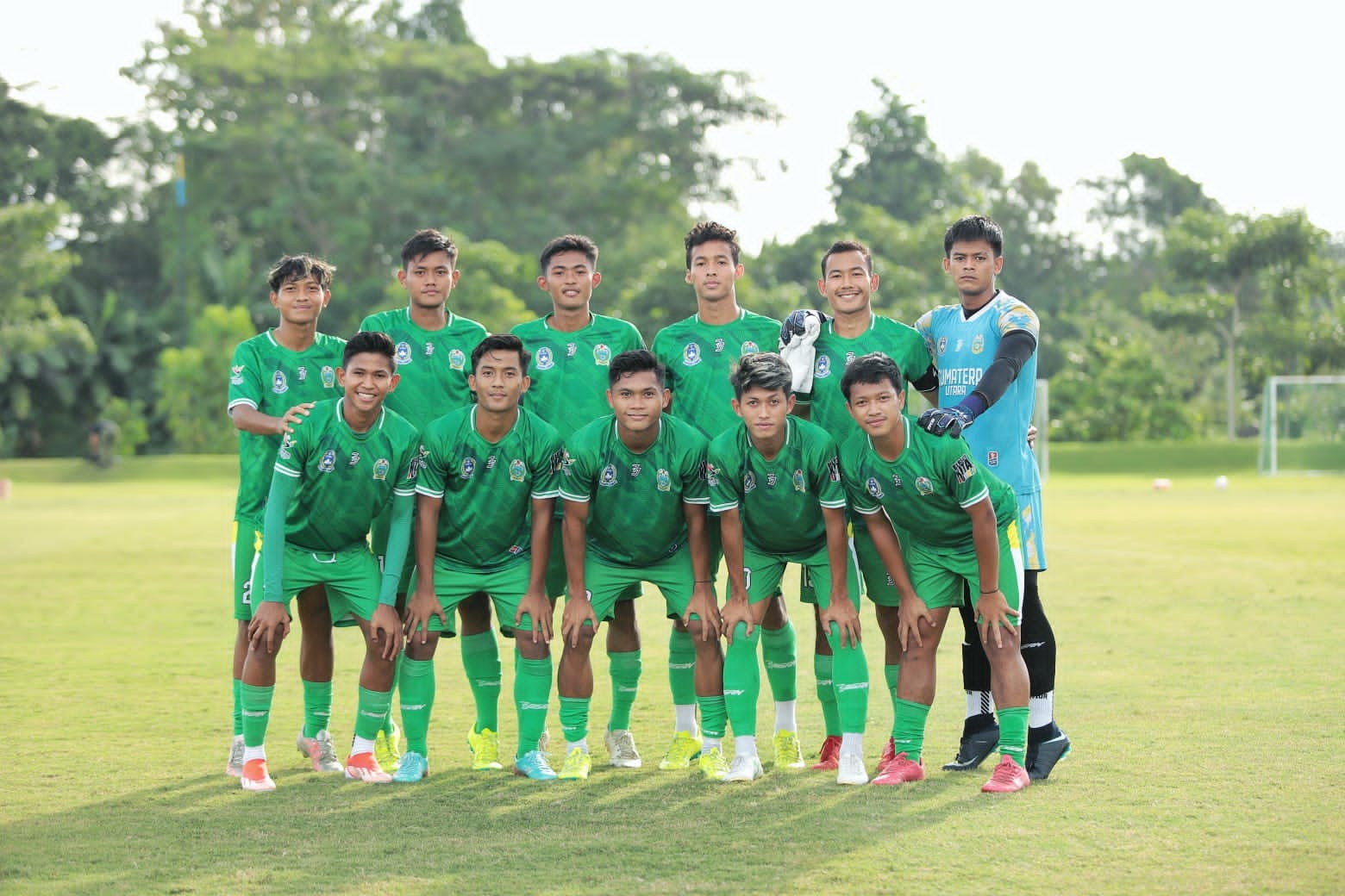 SIAP: Tim sepak bola putra Sumut siap bertanding pada PON 2024. Mereka berada di Grup B. (dok Asprov PSSI Sumut)
