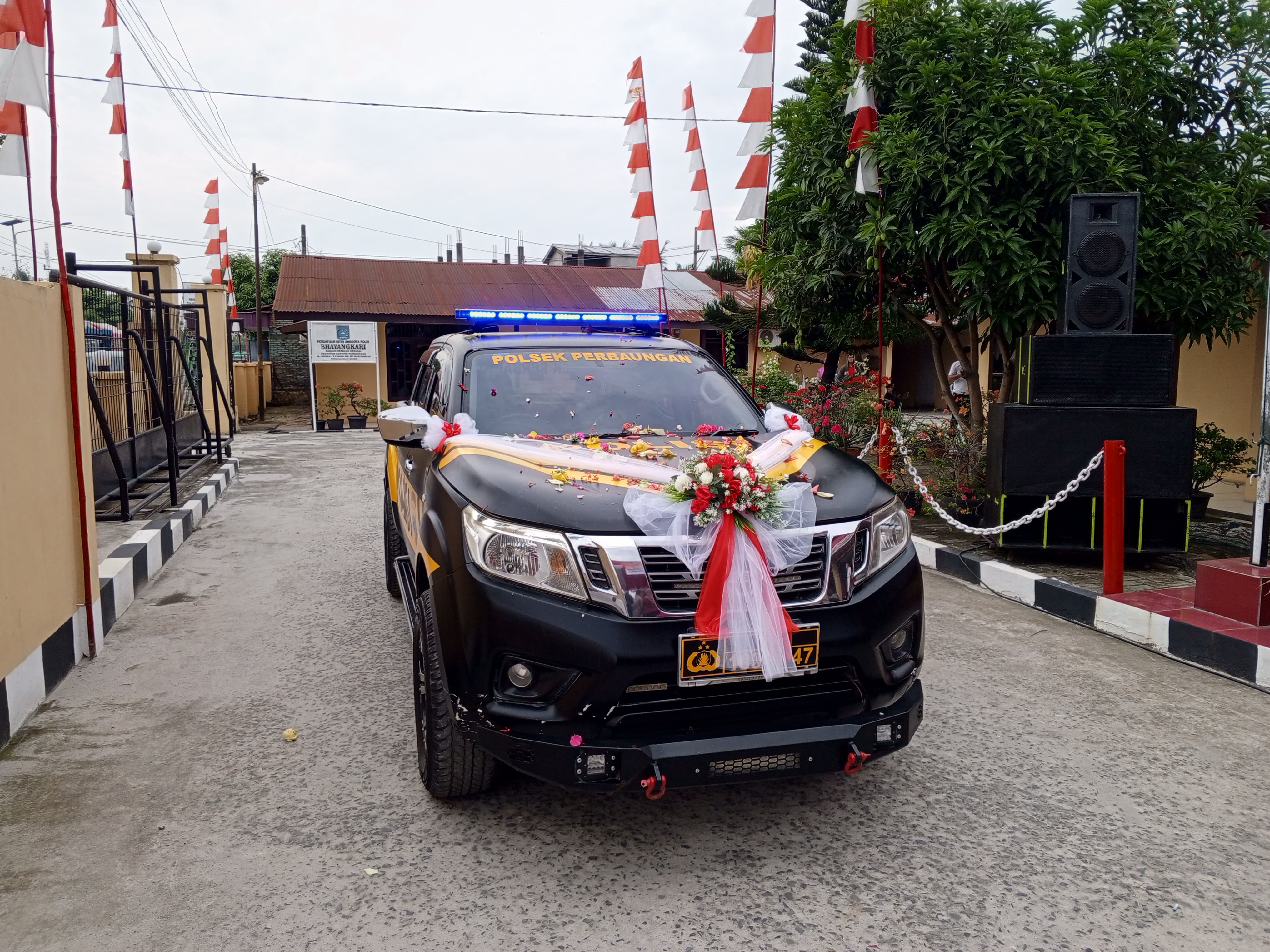 HIBAH: Mobil Patroli yang dihibahkan Polres Sergai untuk Polsek Perbaungan . (FOTO: FADLY/SUMUT POS )