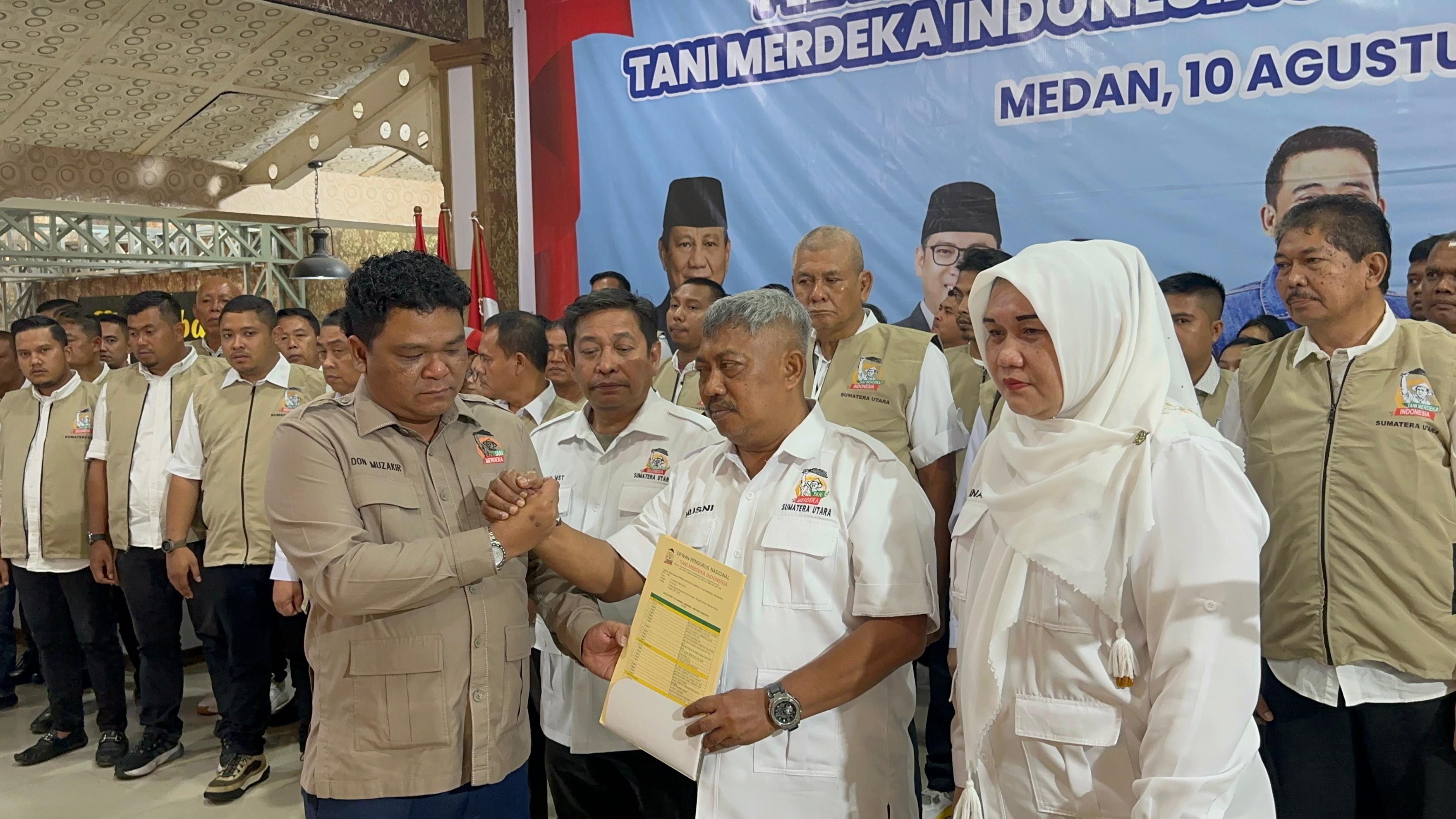 DILANTIK: H. Muhammad Husni SE MSi dilantik sebagai Ketua DPW Tani Merdeka Indonesia Provinsi Sumatera Utara, Sabtu (10/8/202).