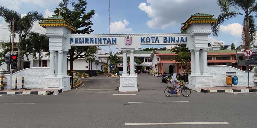 Balai Kota Binjai di Jalan Sudirman.(Teddy Akbari/Sumut Pos)