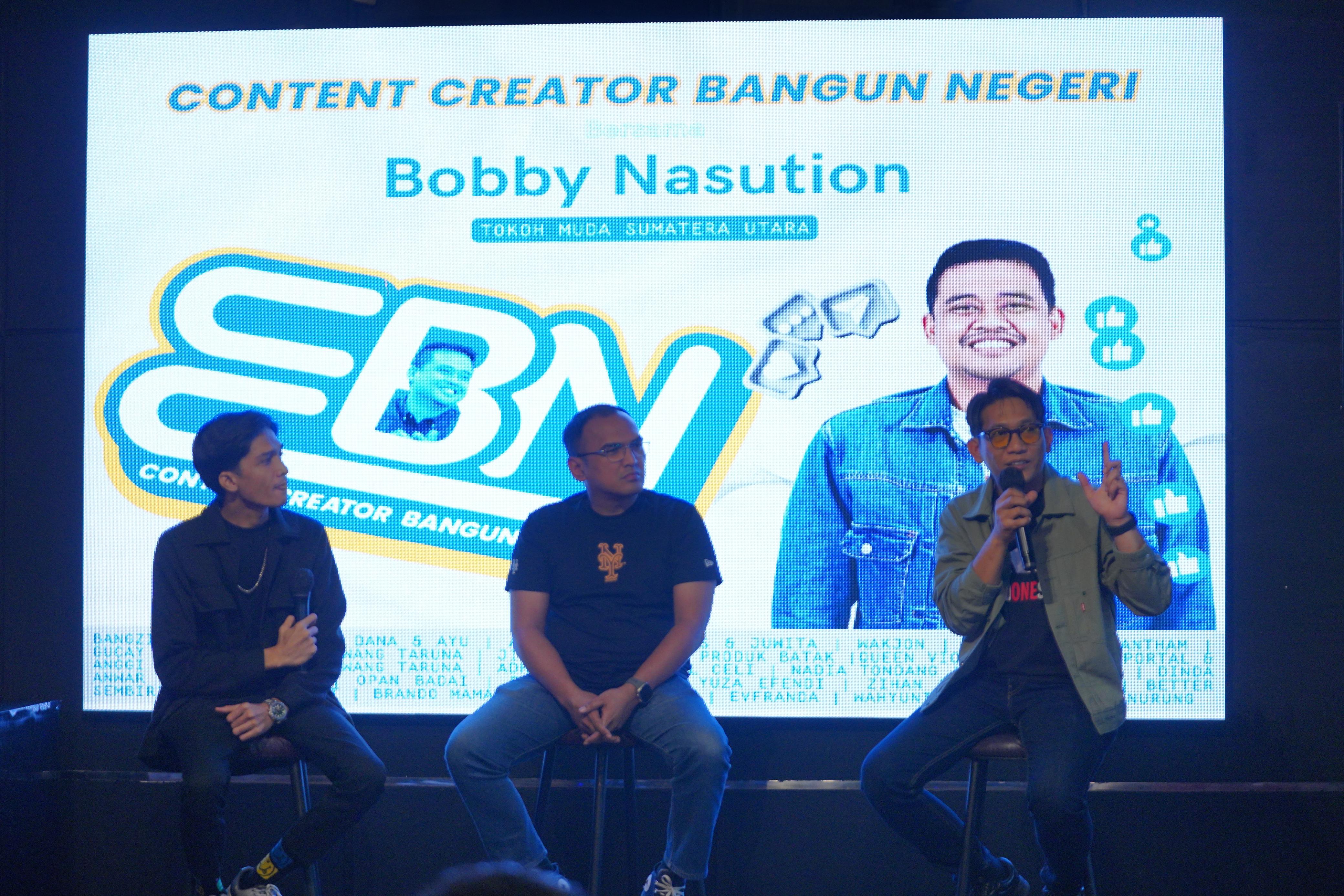 Para konten kreator yang mendukung Bobby Nasution maju dalam kontestasi Pilgubsu, November 2024 mendatang.