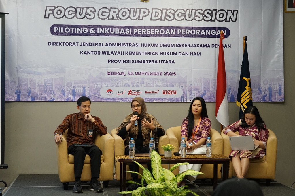 Kantor Wilayah Kementerian Hukum dan HAM Sumut bekerja sama dengan Direktorat Jenderal Administrasi Hukum Umum menggelar FGD di D
