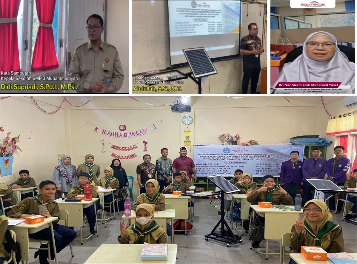 Kegiatan Tim Pengabdian melaksanakan kegiatan pengabdian di SMP Muhammadiyah 3 Medan.