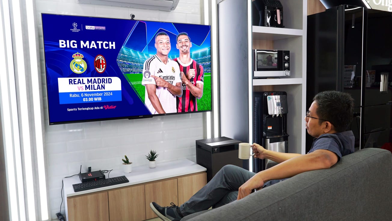 NONTON GRATIS: Sharp jalin kerjasama dengan Aplikasi Vidio Berikan 3 Bulan Nonton Gratis kepada konsumen. FOTO: ISTIMEWA/SUMUT POS