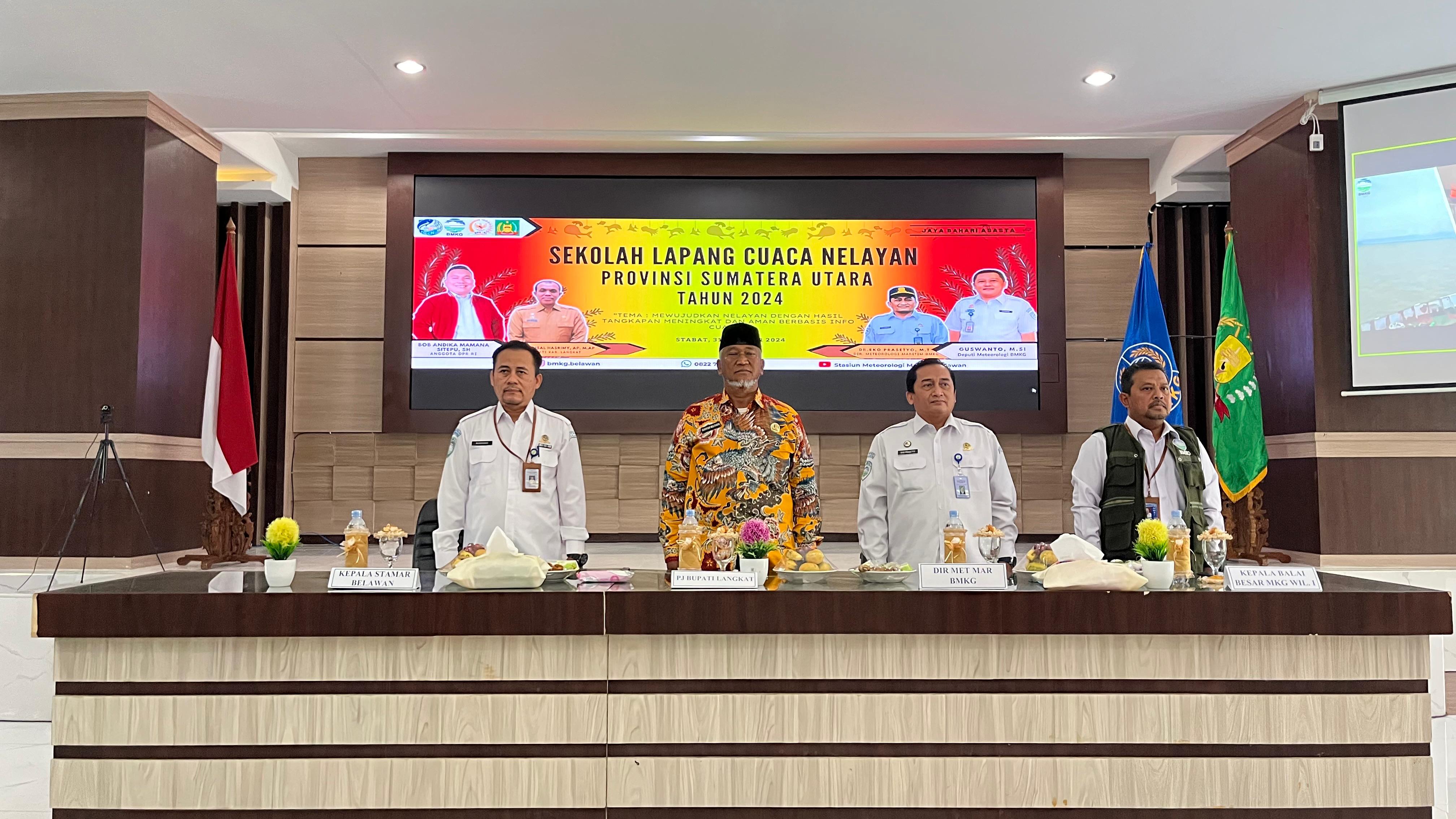 KEGIATAN:  Badan Meteorologi, Klimatologi dan Geofisika (BMKG) Melalui Stasiun Meteorologi Maritim Belawan Medan melaksanakan  kegiatan Sekolah Lapang Cuaca Nelayan (SLCN) 2024.