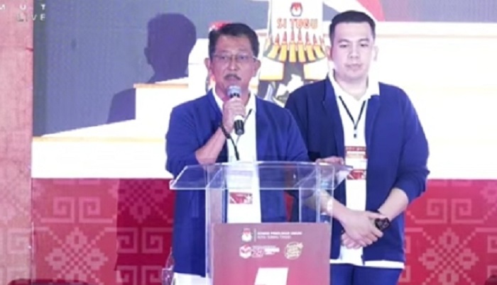 Tiga Paslon Wali Kota dan Wakil Wali Kota Tebingtinggi hadir dalam debat&nbsp;kedua.&nbsp;(Ist)