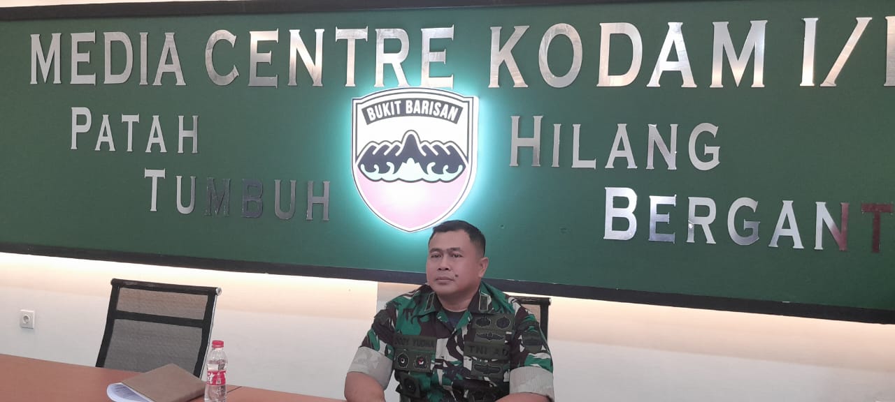 MEDIA CENTER: Kapendam I/BB, Kolonel Inf Dody Yudha, di Media Centre Kodam I/BB, Jalan Rotan Medan Petisah, Minggu (10/11/2024). Dewi Syahruni&nbsp;Lubis/Sumut&nbsp;Pos