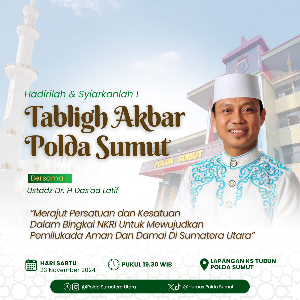 Flyer Tabligh Akbar Polda Sumut. Sumut Pos/Dokumen&nbsp;Pribadi