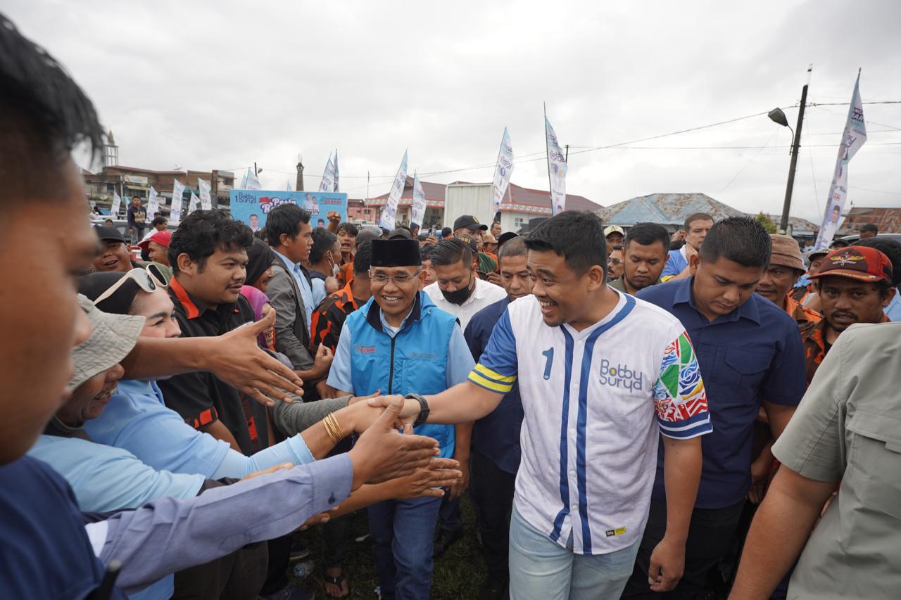 Bobby Nasution saat kampanye.