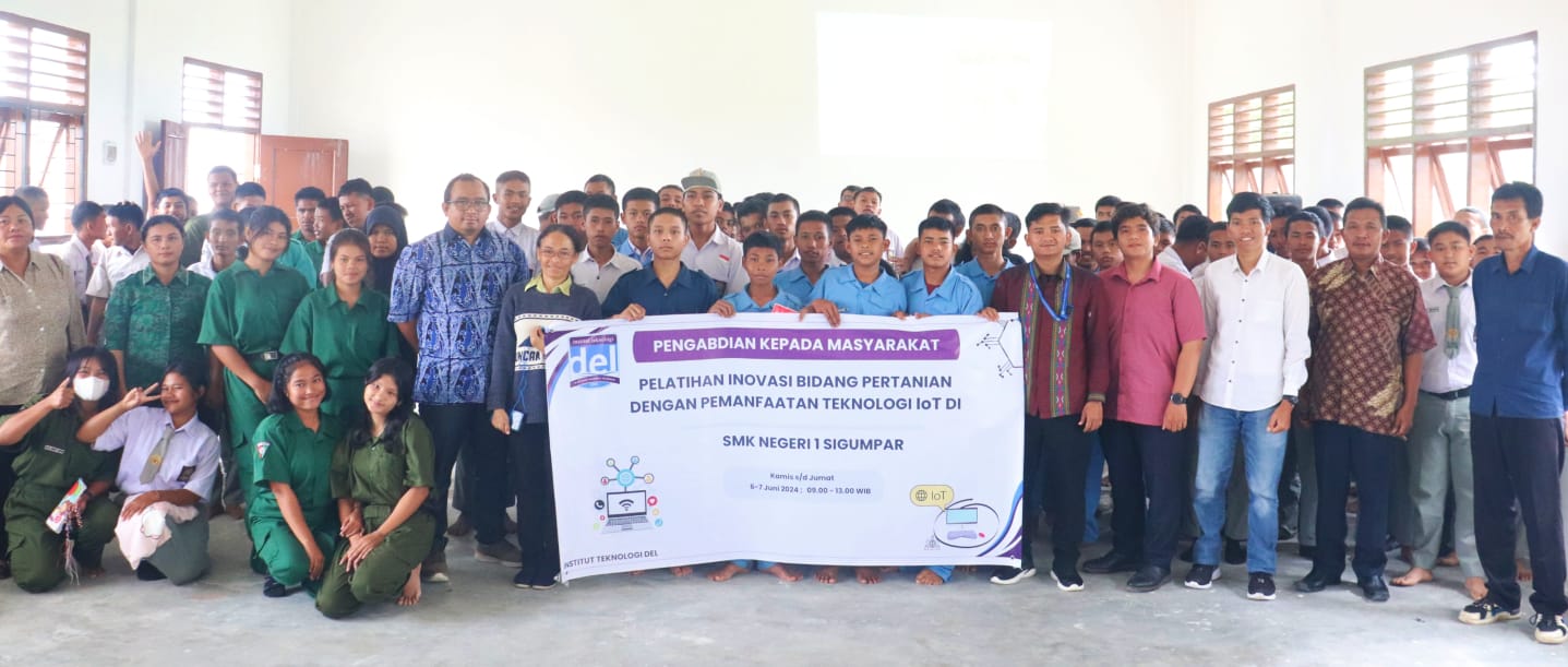 PELATIHAN: Inovasi pertanian berbasis IoT di SMKN 1 Sigumpar yang diinisiasi dosen Institut&nbsp;Teknologi&nbsp;Del.(ISTIMEWA)