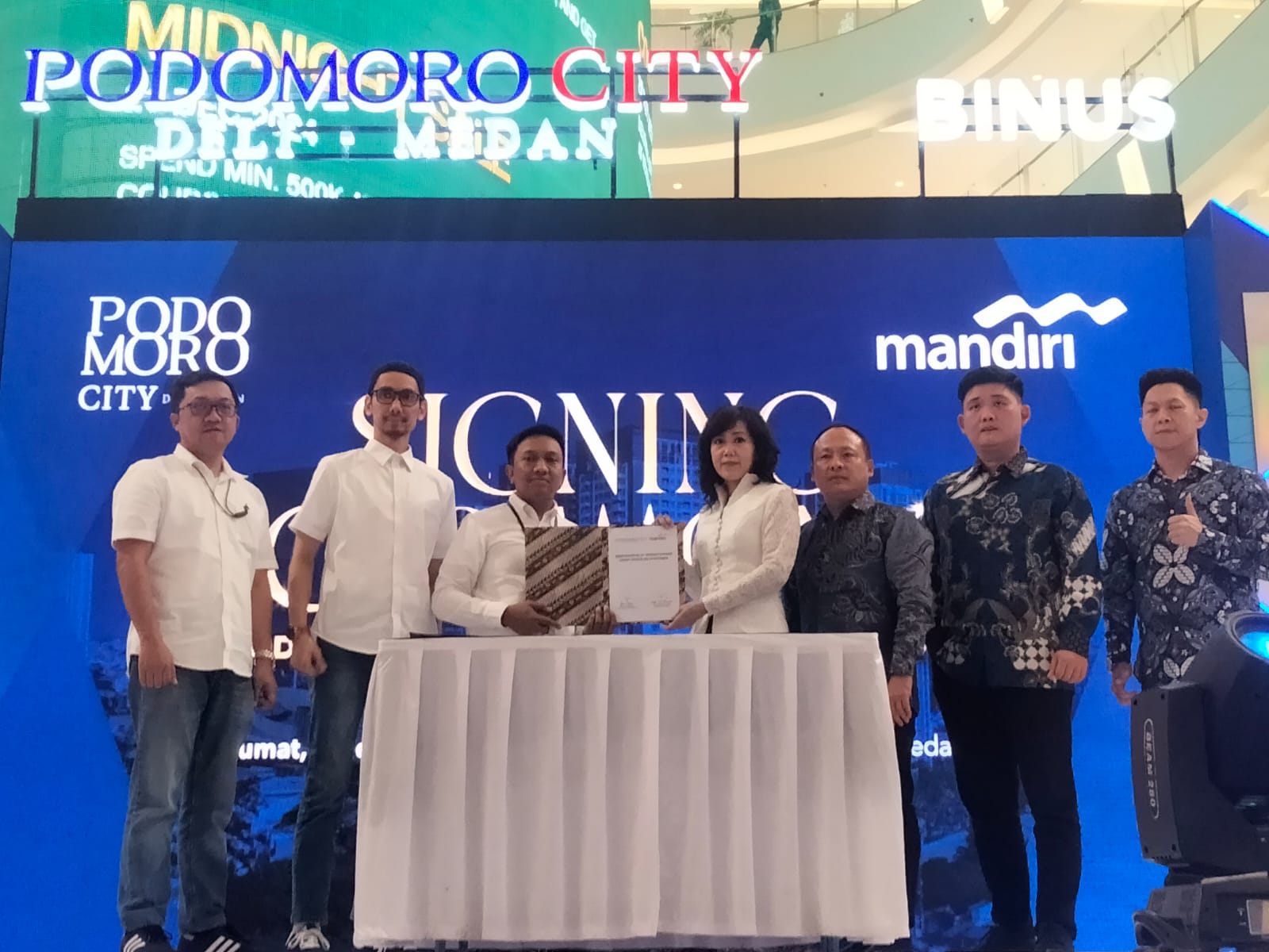 Podomoro City Deli Medan dan Mandiri jalin kerjasama, permudah nasabah miliki hunian apartemen dengan cicilan hingga 15 tahun, Jumat (6/12/2024).&nbsp;(Ist)