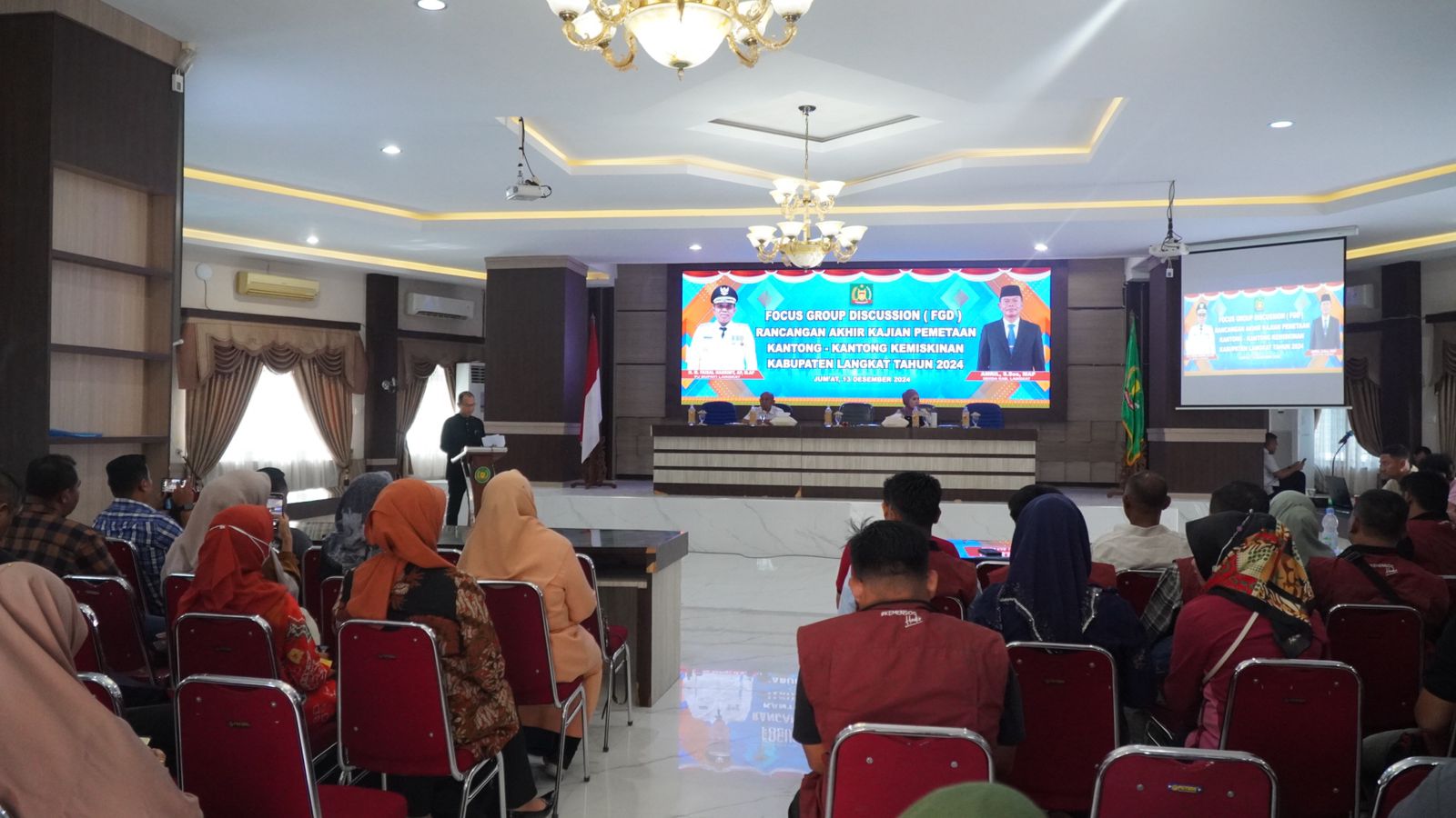Diskominfo Langkat/Sumut Pos  FGD: FGD yang melibatkan berbagai pihak di Ruang Pola Kantor Bupati Langkat.