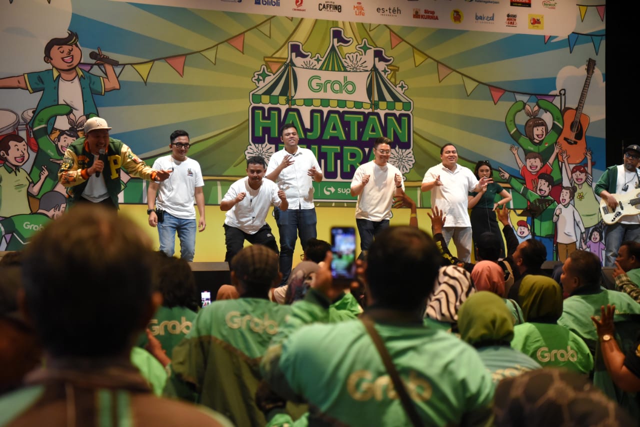 Mitra Grab antusias mengikuti HAJATAN yang digelar Grab Indonesia&nbsp;di&nbsp;Medan.&nbsp;(Ist)