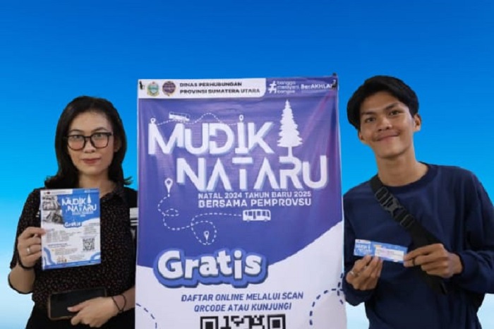 MUDIK GRATIS: Program Mudik Gratis Natal dan Tahun Baru (Nataru) 2024/2025 yang digagas Pemerintah Provinsi Sumatera Utara (Pemprov Sumut) mendapat sambutan luar biasa dari masyarakat. ISTIMEWA/SUMUT&nbsp;