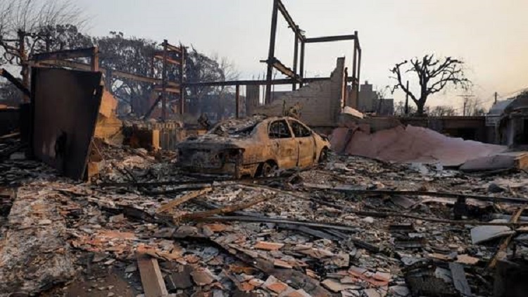 Rumah artis yang terimbas kebakaran&nbsp;di&nbsp;Los&nbsp;Angeles.
