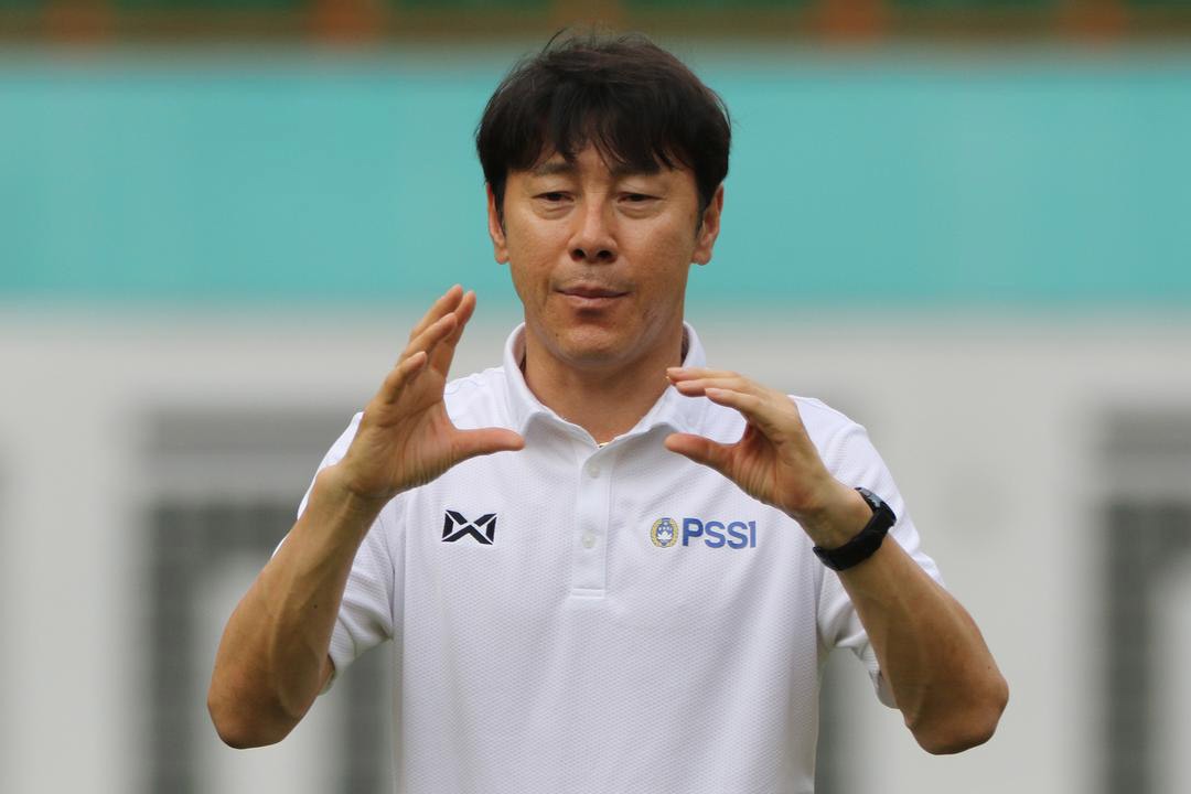 MELATIH: Shin Tae-yong saat menjadi pelatih Timnas&nbsp;Indonesia.