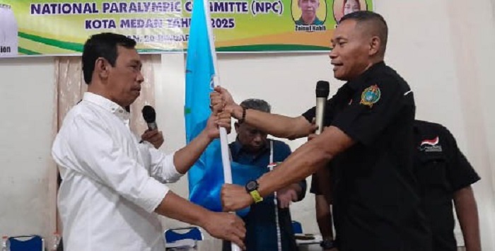TERPILIH: Zainul Kahfi Lubis kembali pimpin National Paralympic Committee (NPC) Kota Medan 2025-2030, usai terpilih pada Musorkot NPC Medan, Senin (20/1/2025). (Dok.&nbsp;NPC&nbsp;Medan)