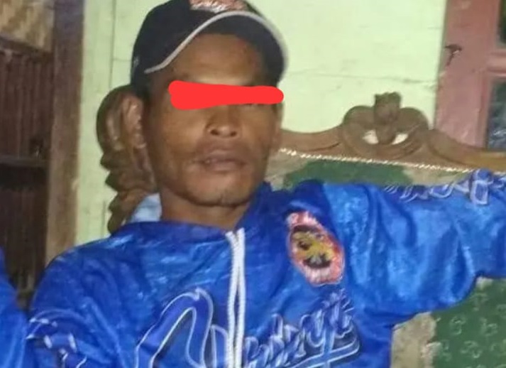 AH, pria yang mencabuli putri kandungnya hingga melahirkan. (Istimewa/sumut&nbsp;Pos)
