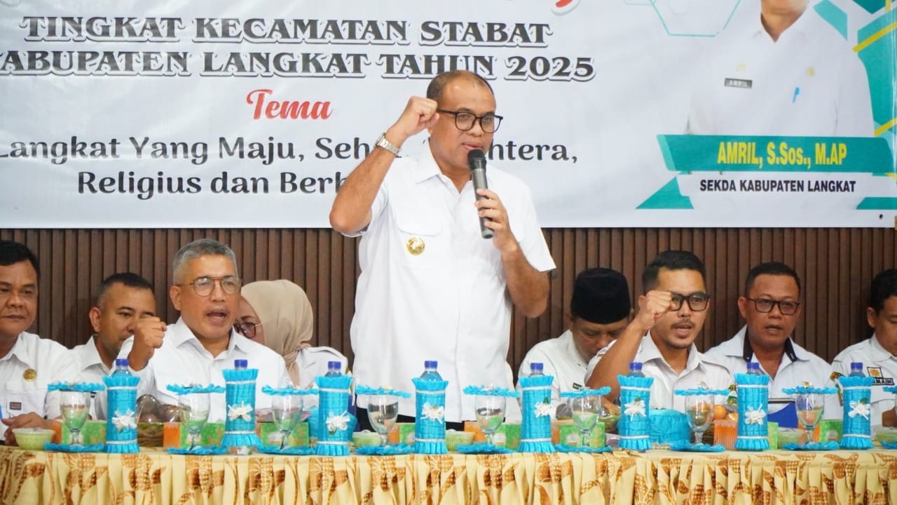 MUSRENBANG: Pj Bupati Langkat, Faisal Hasrimy saat menghadiri Musrenbang Kecamatan&nbsp;Stabat.(Diskominfo Langkat/Sumut Pos)