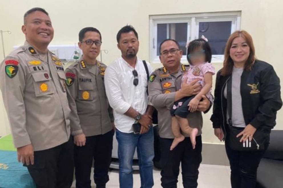 PENGOBATAN: Bocah NN yang mendapatkan bantuan pengobatan dari Polda Sumut. Sumut Pos/Dokumen&nbsp;Pribadi