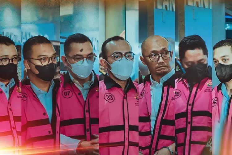 TERSANGKA: Para tersangka kasus korupsi tata niaga minyak mentah yang merugikan negara hingga Rp193 T. (Dok: ist)