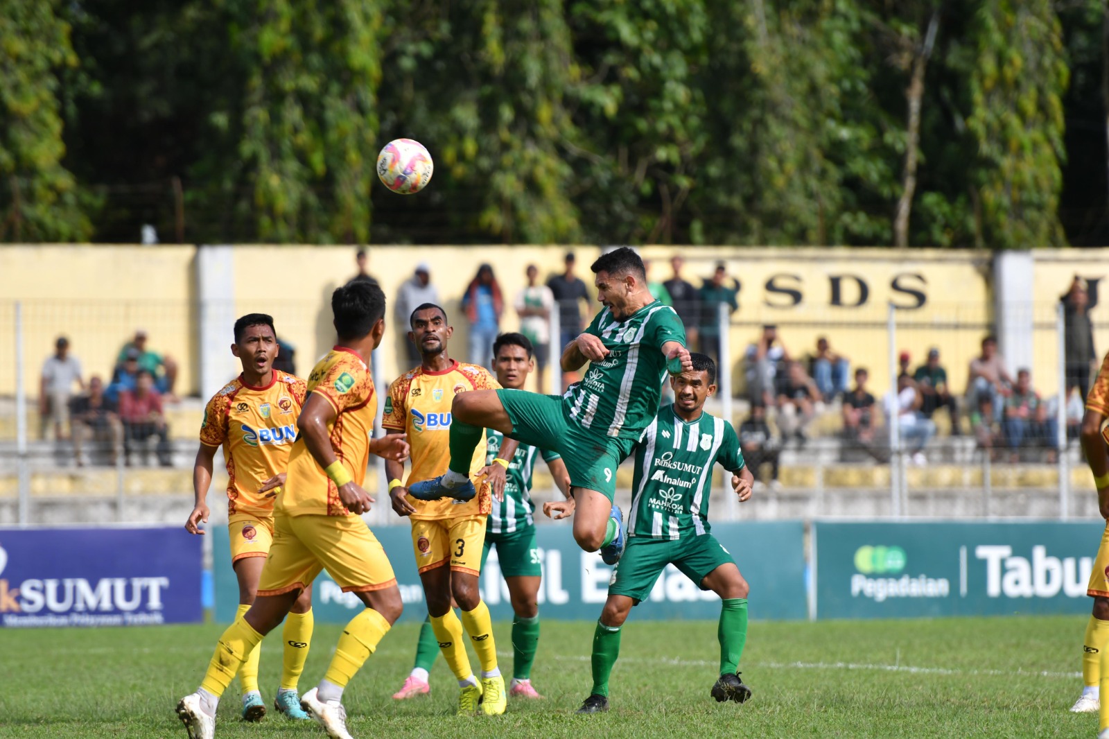 Pertandingan PSMS Medan menjamu Sriwijaya FC di Stadion Baharuddin Siregar, Lubukpakam, beberapa waktu lalu. (Dok PSMS)