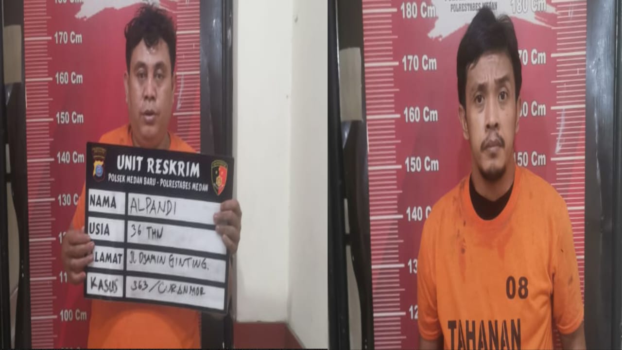 DITANGKAP: Dua pelaku curanmor yang ditangkap Polsek Medan Baru. (Istimewa/Sumut Pos)
