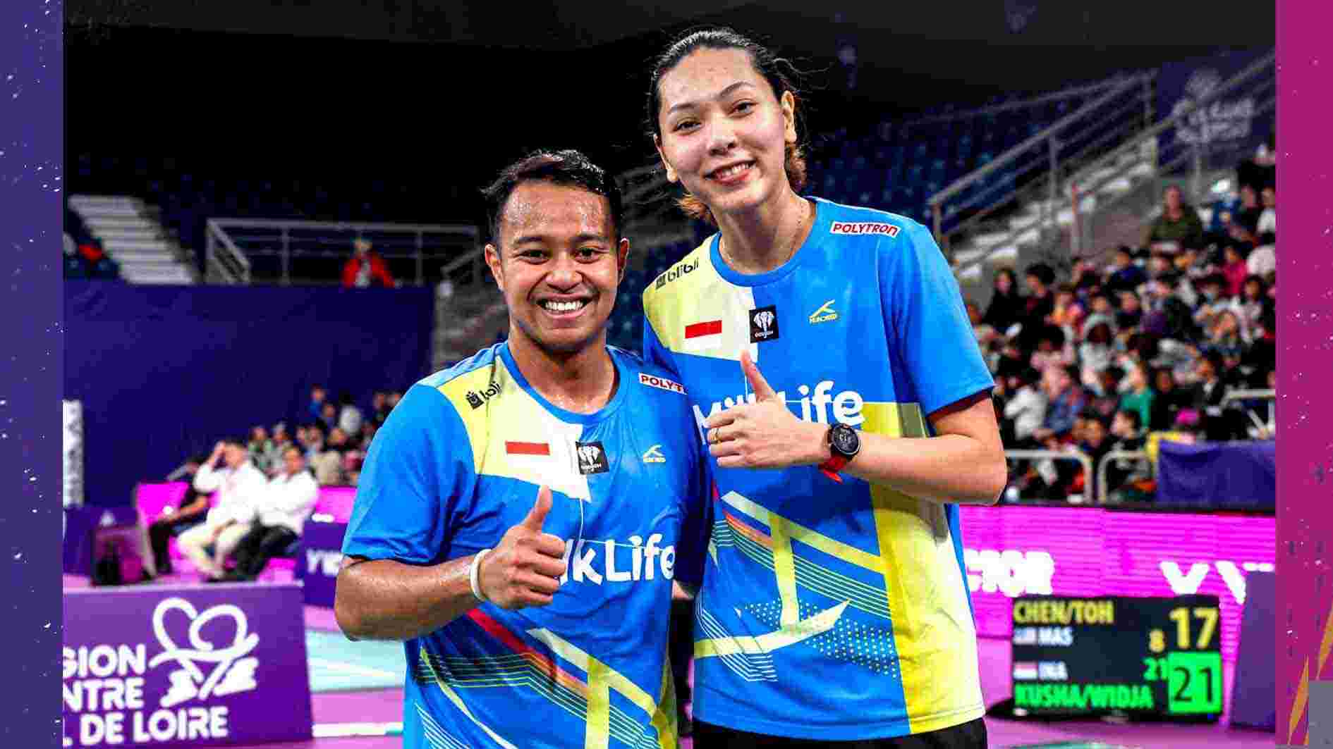 Ganda Campuran Indonesia, Rehan Naufal dan Gloria Emanuella. (Dok: PBSI)