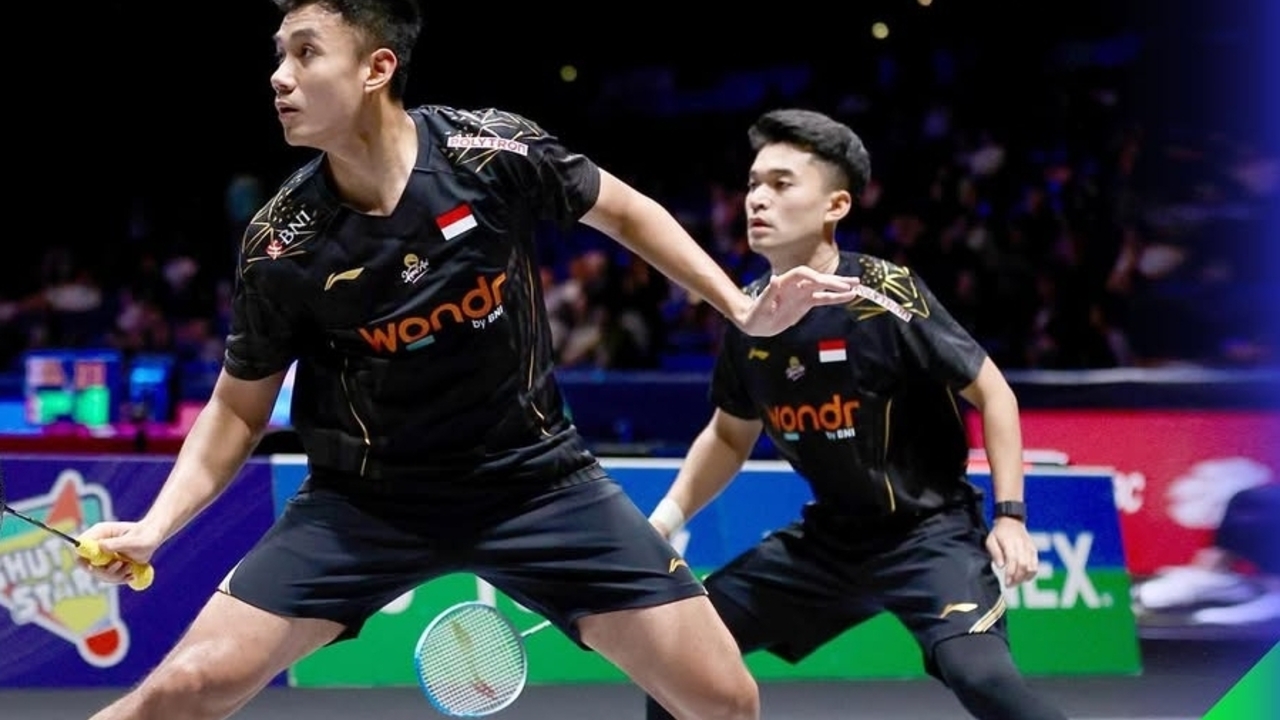 Ganda Putra Indonesia, Leo Rolly Carnando dan Bagas Maulana. (Dok: PBSI)