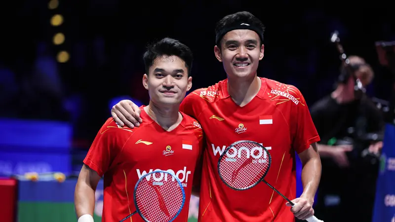 Ganda Putra Indonesia, Leo Rolly Carnando dan Bagas Maulana. (Dok: PBSI)