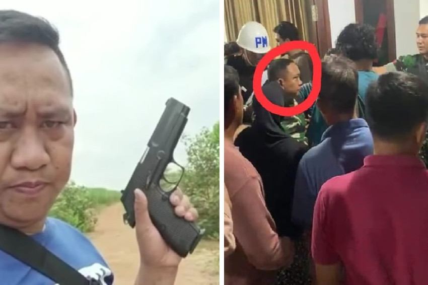 DUGA: Pelaku yang diduga menembak tiga polisi di Kabupaten Way Kanan, Lampung. (Dok: instagram)