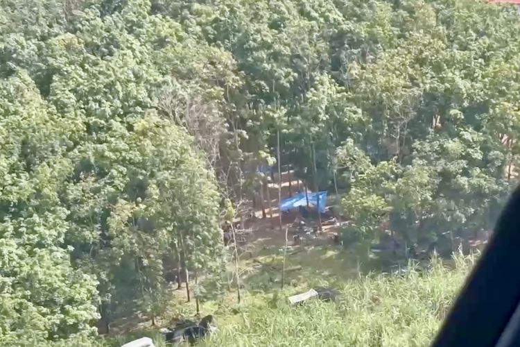 Way Kanan: Lokasi Judi Sabung Ayam di  Kampung Karang Manik, Kabupaten Way Kanan, Lampung. (Dok: Humas Polda Lampung).