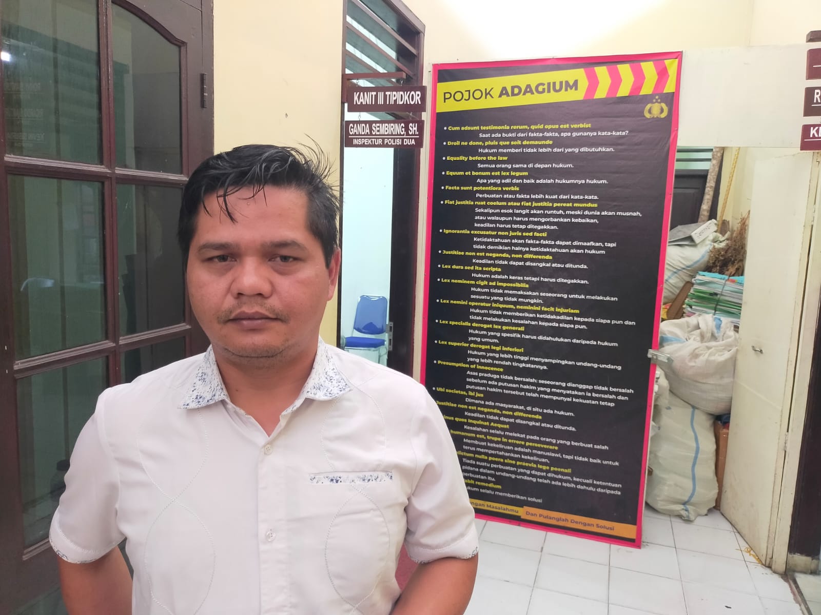 Kanit Tipidkor Polres Dairi Ipda Ganda Sembiring.RUDY SITANGGANG/SUMUT POS