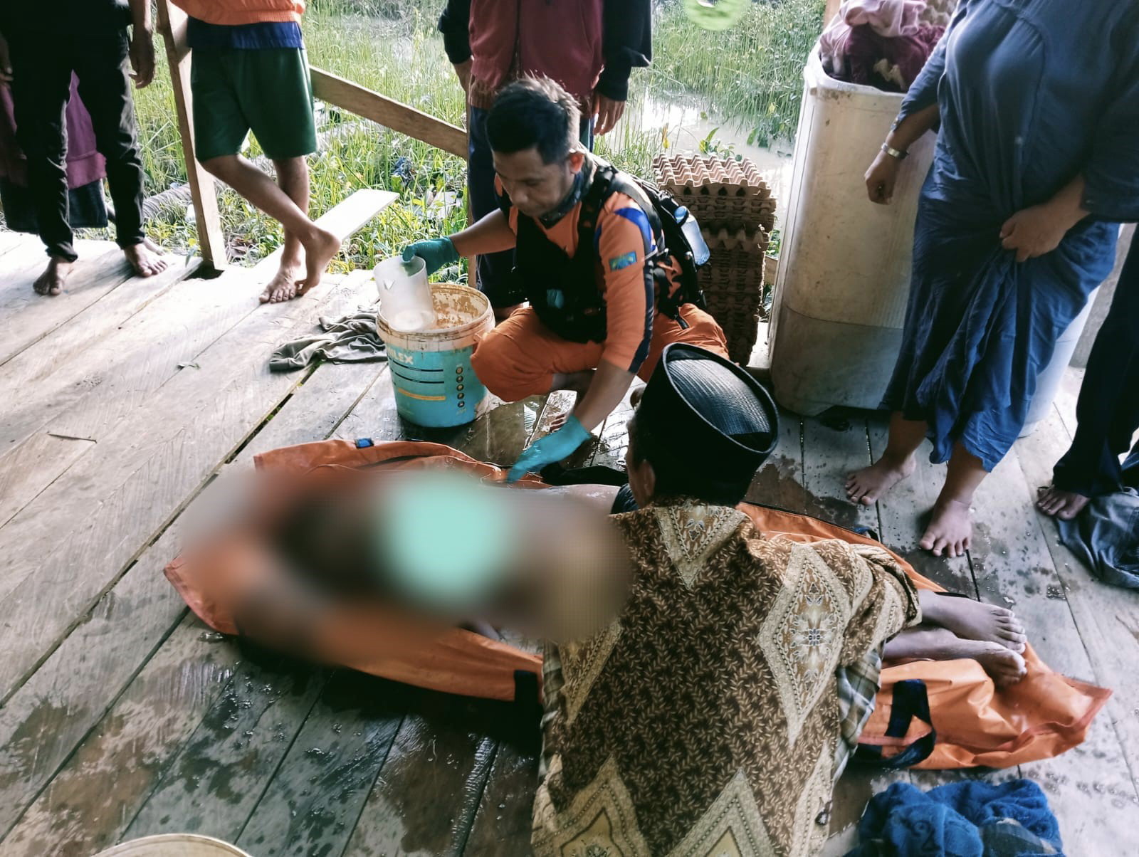 KORBAN: BOCAH  SD di Desa Pulau Rantau, Kecamatan Tanah Grogot, Paser, tewas diterkam buaya pada Selasa, 1 April 2025, dan baru ditemukan pada Kamis, 3 April. BPBD FOR KALTIM POST