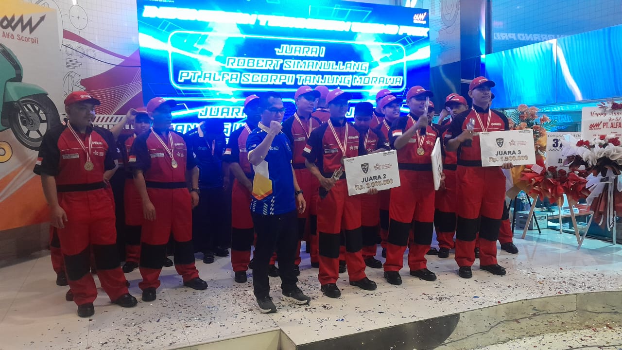 Para peserta dan juara Yamaha ITGP 2025 regional Aceh-Sumut diabadikan bersama. (Alfa Scorpii)