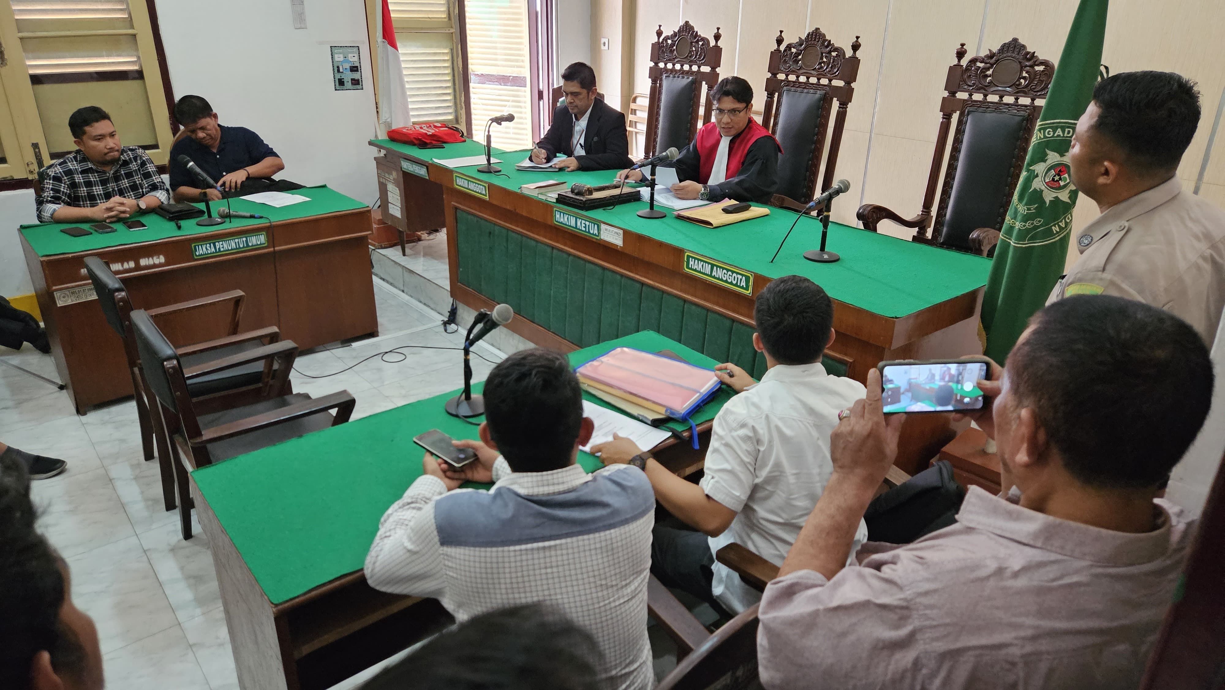 SIDANG: Sidang permohonan gugatan prapid Rahmadi, beragendakan kesimpulan di PN Medan, Selasa (22/4/2025). ISTIMEWA/SUMUT POS