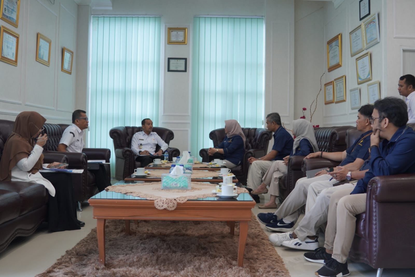 KERJASAMA: Wali Kota Tebingtinggi Iman Irdian Saragih menerima Kepala KPPN Tebingtinggi Muhidun Melda Harahap di Gedung Balai Kota Jalan Sutomo Kota Tebingtinggi. ISTIMEWA/SUMUT POS