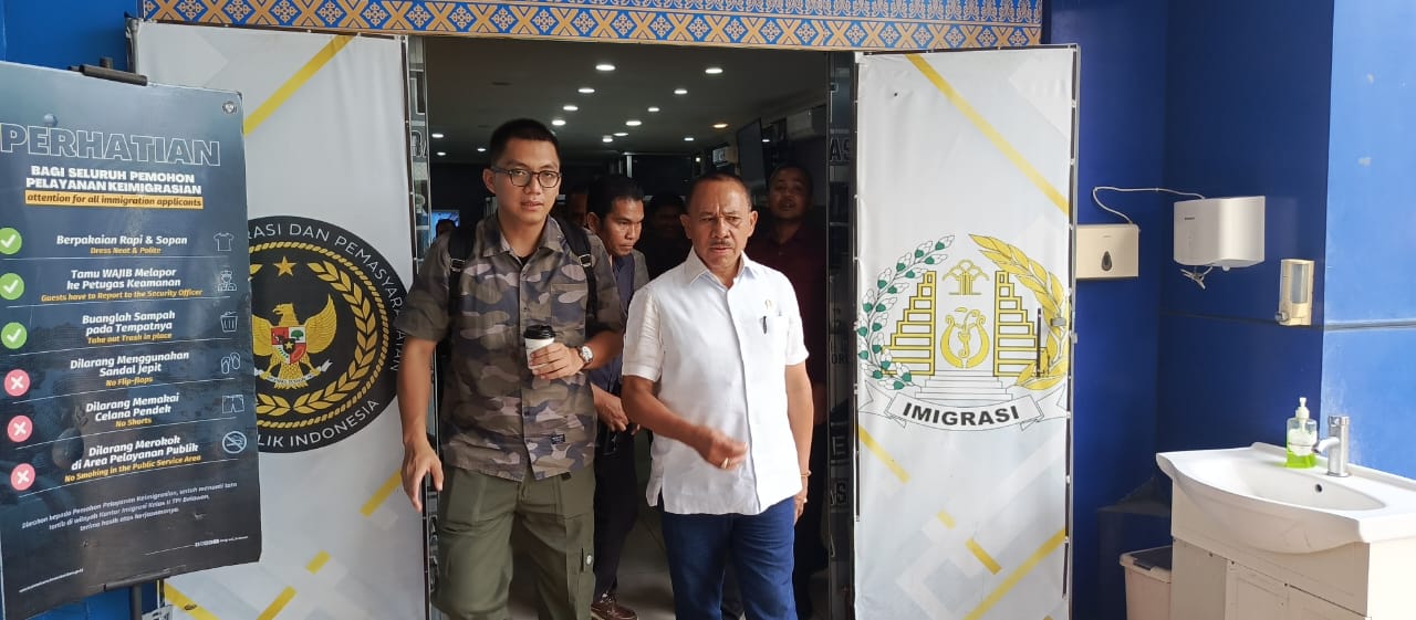 KUNKER: Anggota Komisi XIII DPR RI, Kombes Pol.(Purn) Maruli Siahaan kunker ke Kantor Imigrasi Kelas ll TPI,  Kamis (24/4/2025). (ISTIMEWA/SUMUT POS)